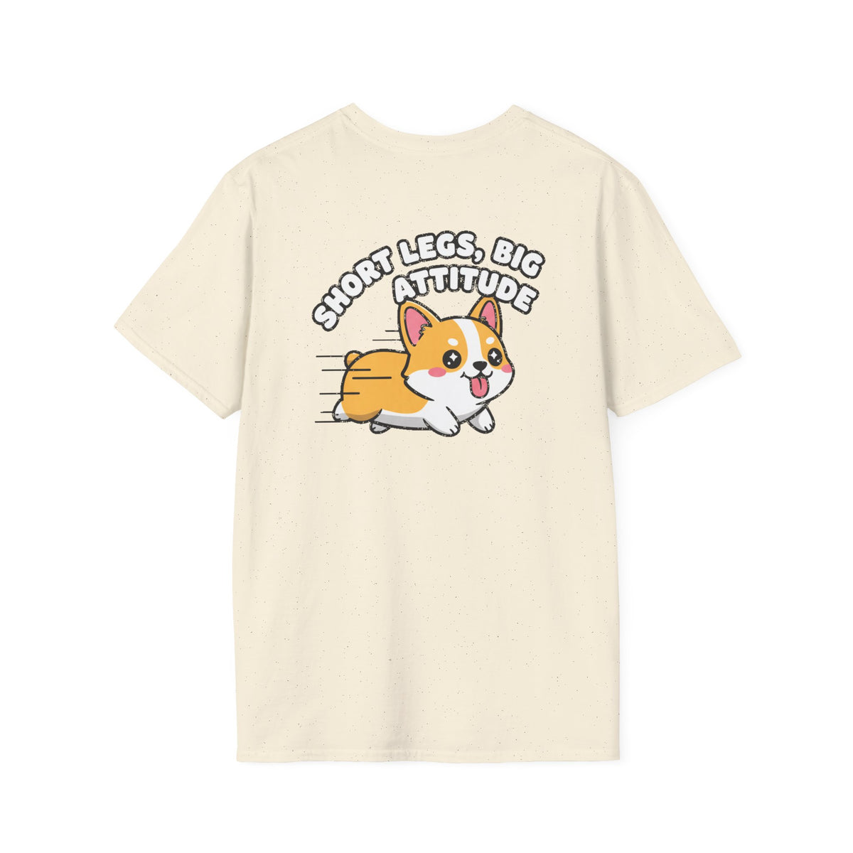 Cute Corgi Shirt Short Legs, Big Attitude Funny Dog Lover Unisex Softstyle Tee Gift