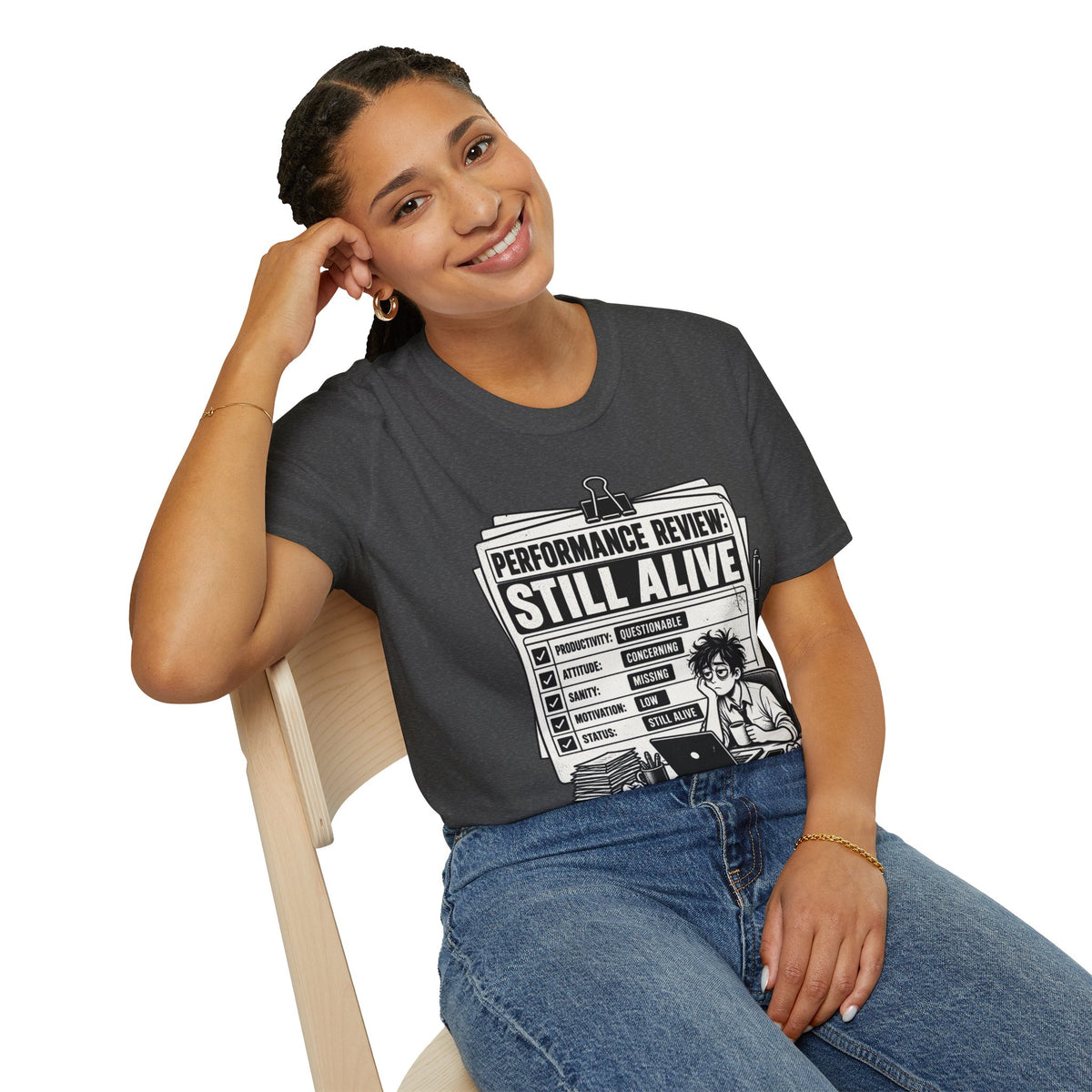 Funny Dark Humor Tshirt — Funny Office Tshirt Dark Humor Graphic Tee Unique Coworker Gift STILL ALIVE Shirt