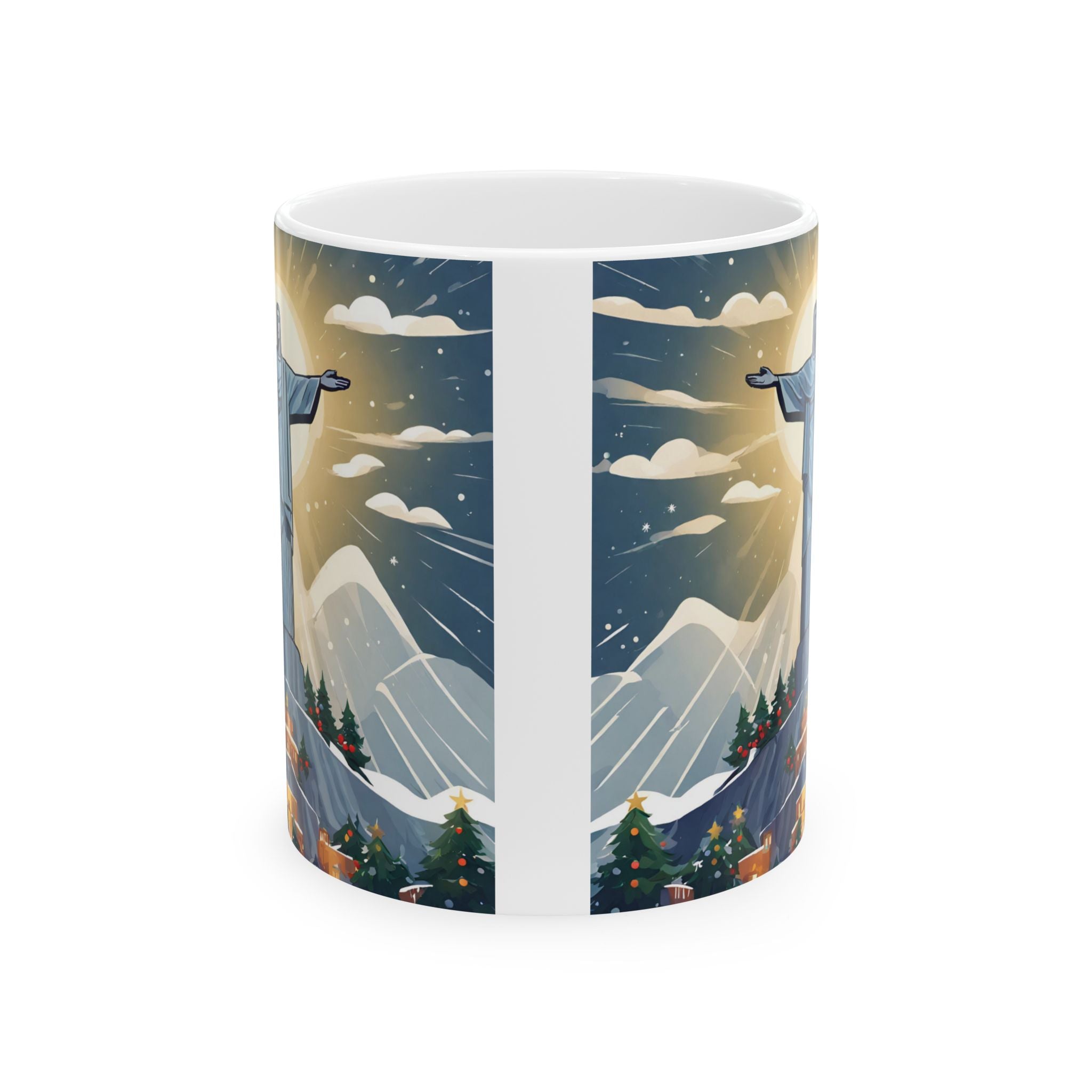 Christmas Mug Christ the Redeemer Mug Gift Santa Coffee Cup Funny Xmas Tea Mug
