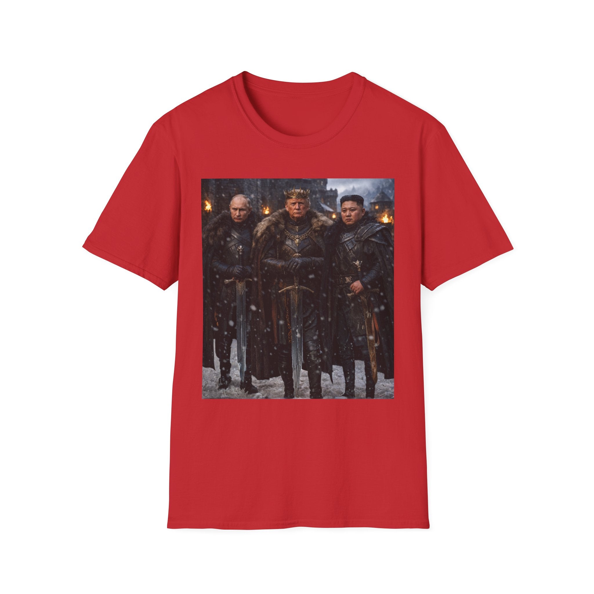Funny Trump Putin Kim Jong Unique T-Shirt Artwork Throne Unisex Softstyle Tshirt