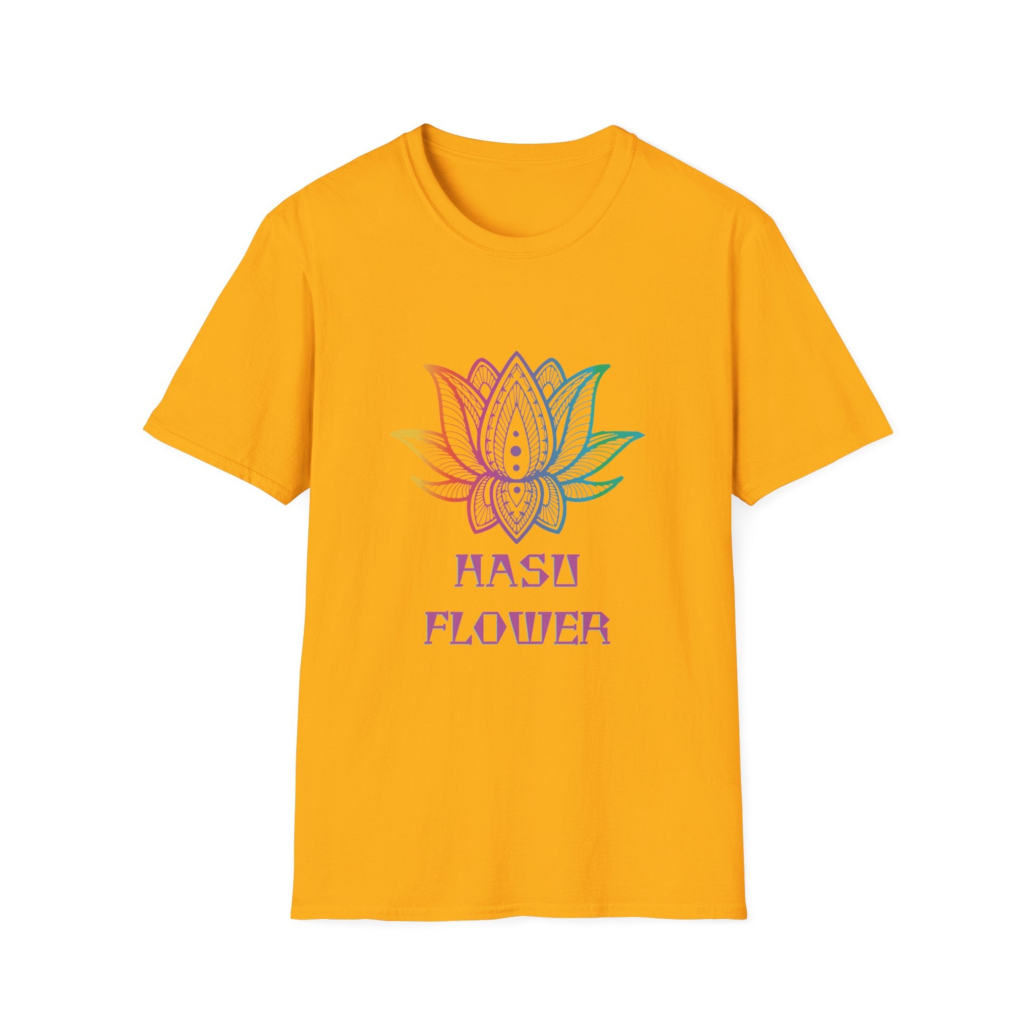 Hasu Japanese Art Shirt Unisex Softstyle Lotus Flower T-shirt Japan Flower Gift
