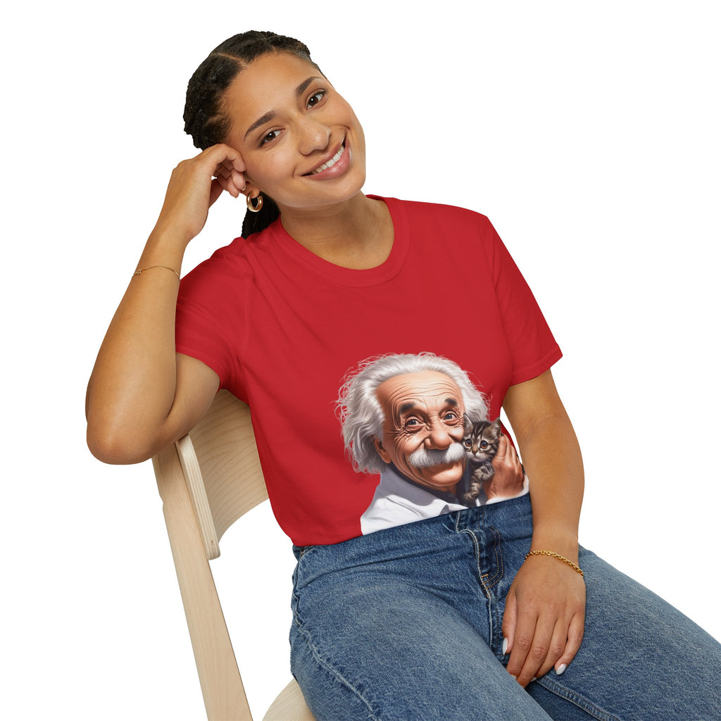 Funny Albert Einstein T-Shirt Unisex Softstyle T-Shirt Cotton Unique Gift German