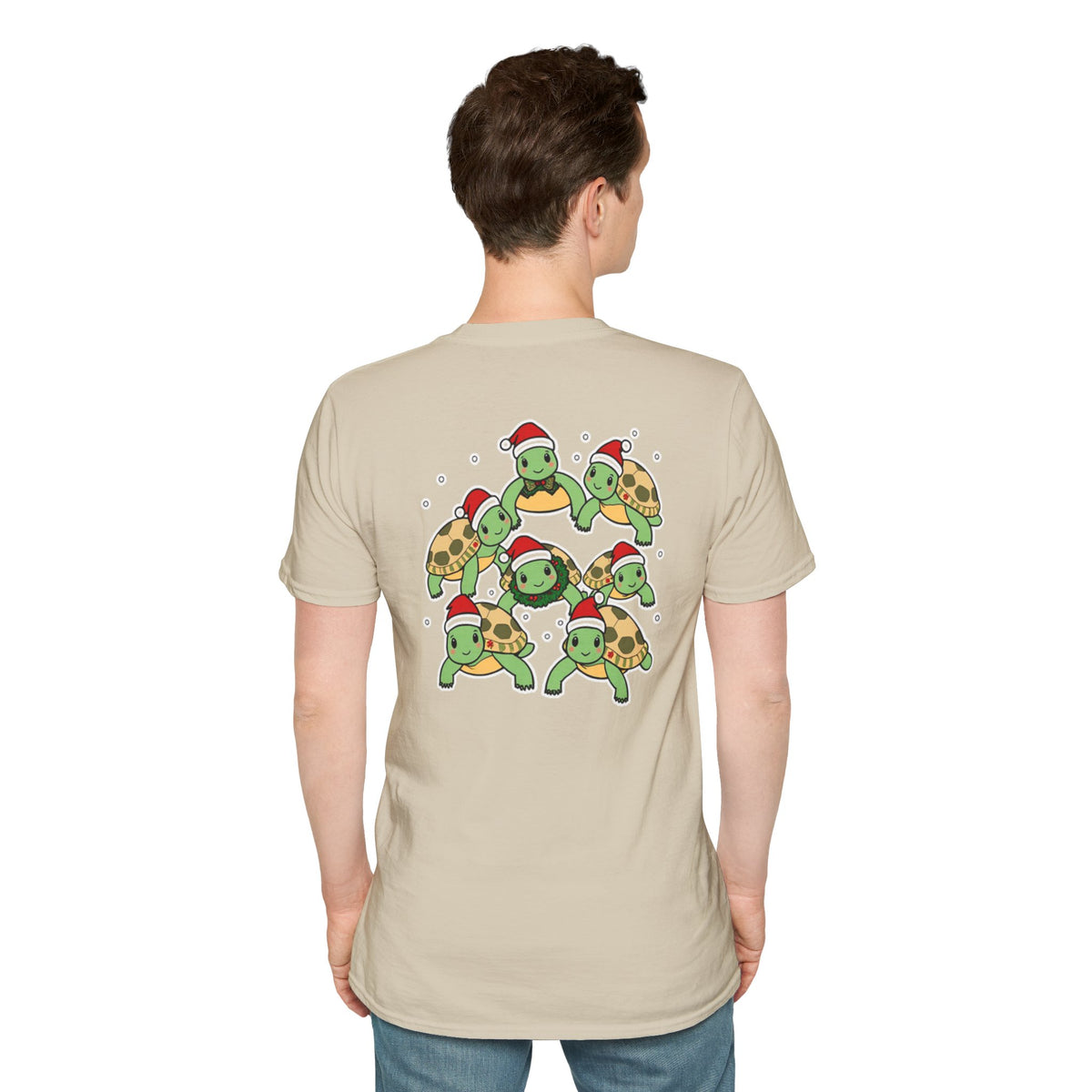 Christmas Turtles Family T-Shirt | Cute Cartoon Unique Holiday Design Gift Shirt