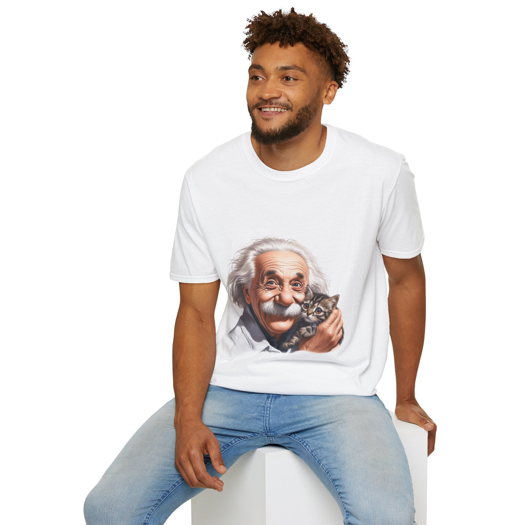 Funny Albert Einstein T-Shirt Unisex Softstyle T-Shirt Cotton Unique Gift German