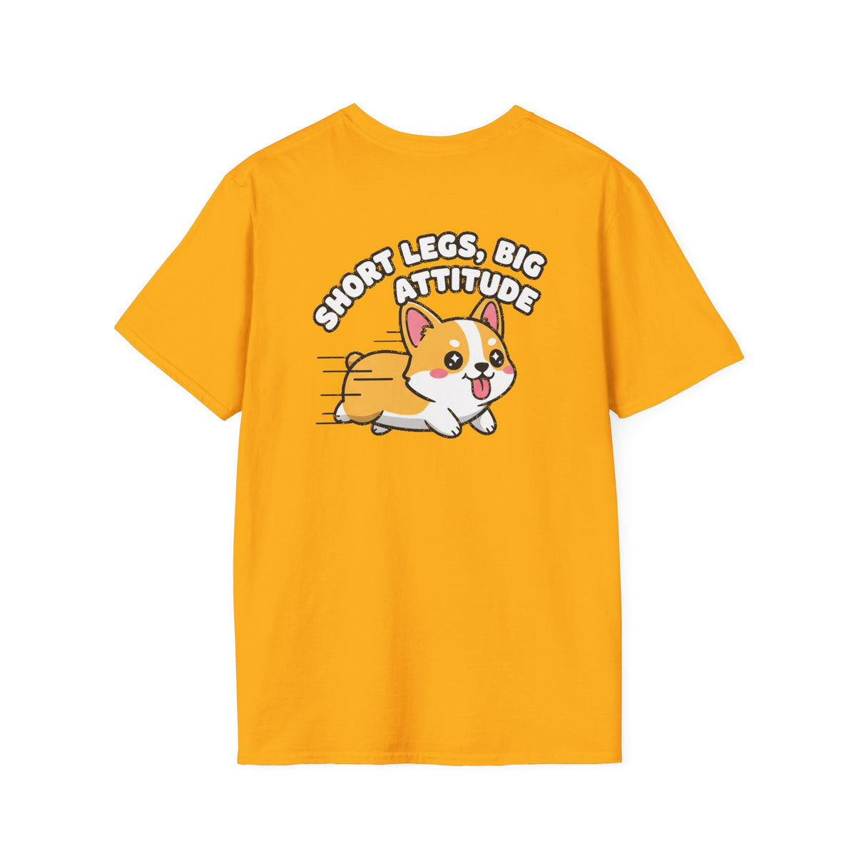 Cute Corgi Shirt Short Legs, Big Attitude Funny Dog Lover Unisex Softstyle Tee Gift