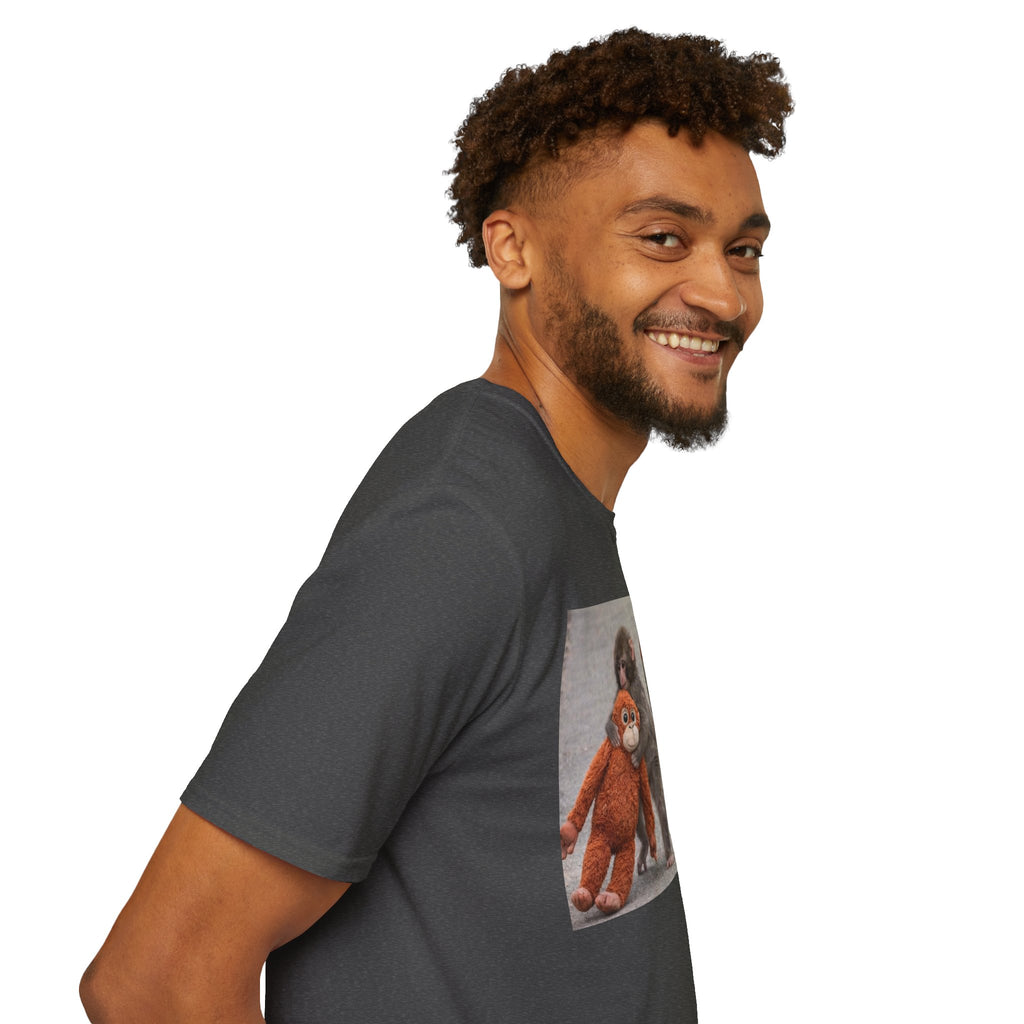 Funny Punch Monkey Viral Animal Tshirt Cute Trendy Unisex Softstyle T-Shirt Gift
