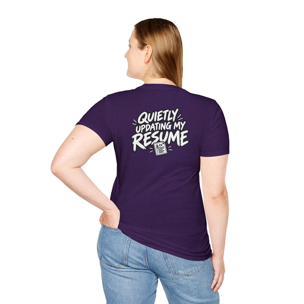 Funny Dark Humor Shirt Quietly Updating My Resume Funny Office Tee Unique Gift