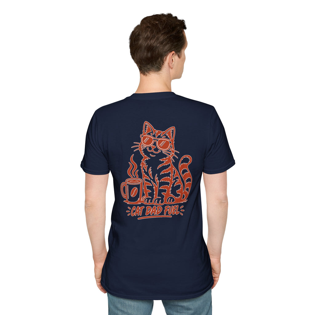 Cat Dad Shirt Cat Dad Fuel Funny Coffee Cat Lover Graphic Tee Unique Gift Funny Tshirt