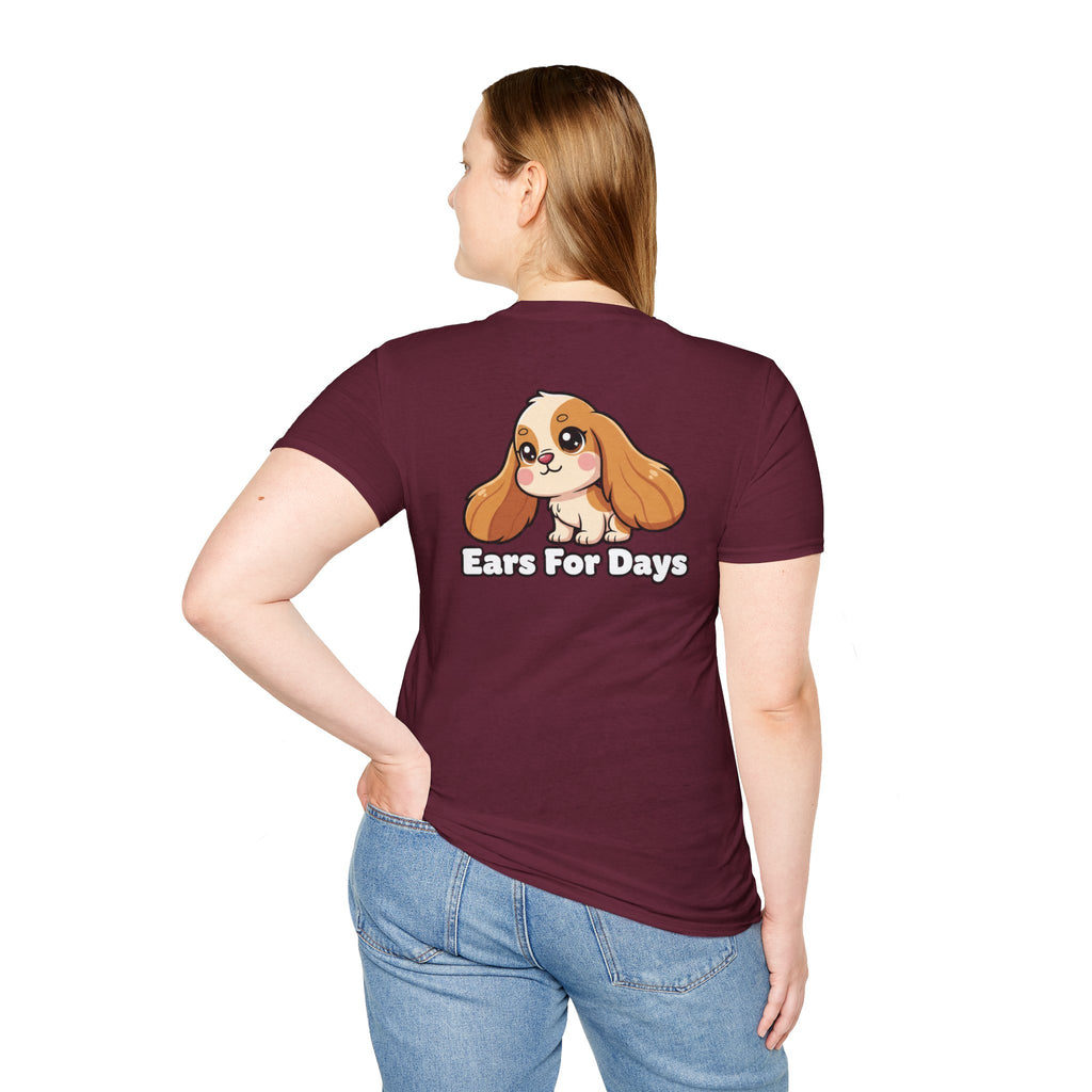 Cute Cocker Spaniel Shirt Ears For Days Funny Dog Lover Unisex Softstyle Tee Gift