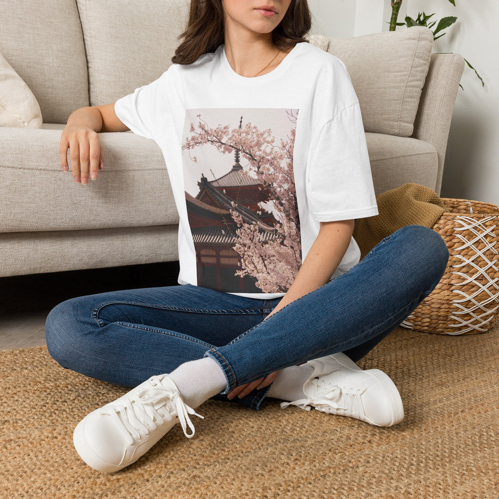 Japanese Art Shirt Sakura Cherry Blossom Japan's Flower Unisex Softstyle T-Shirt
