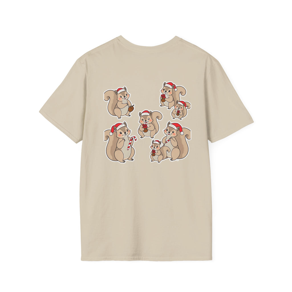 Christmas Squirrels Family T-Shirt | Cute Cartoon Design Unique Holiday Gift Shirt