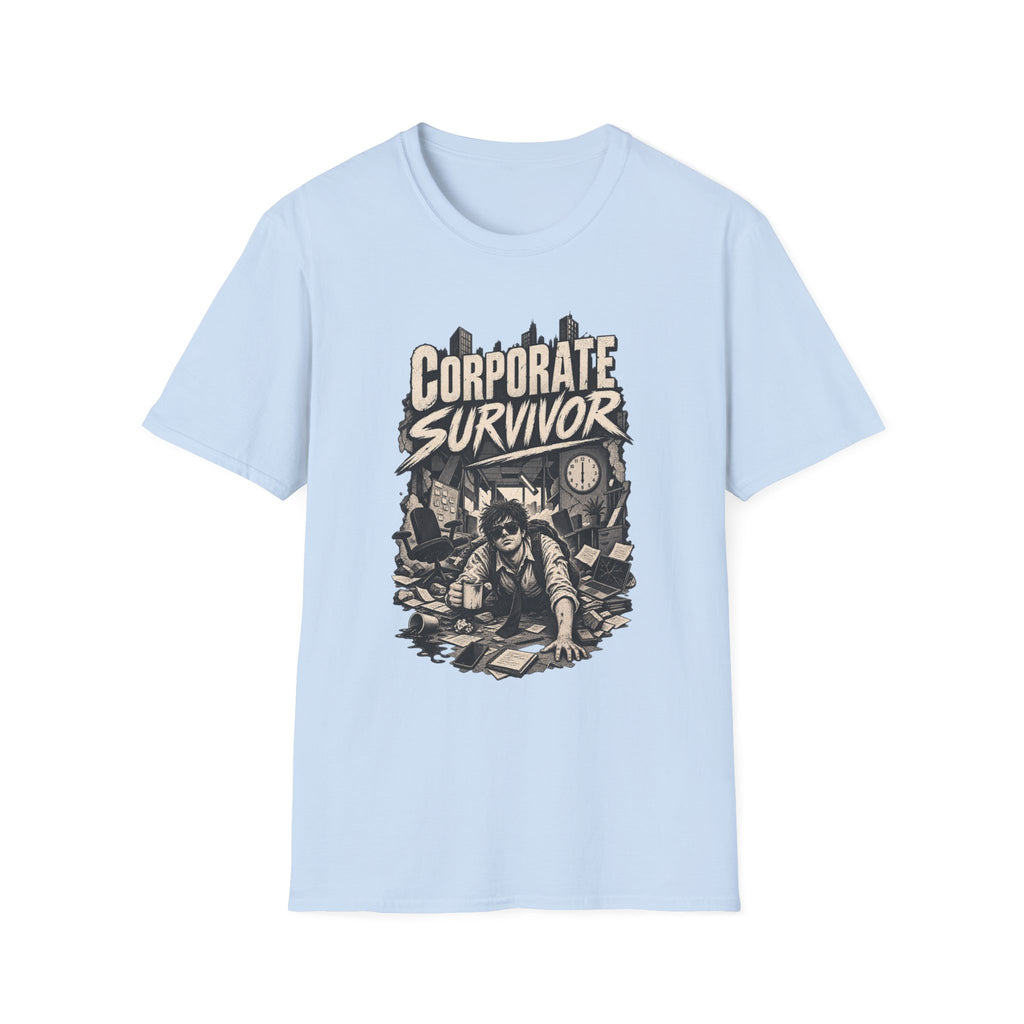 Funny Dark Humor Tshirt — Funny Office Tshirt Dark Humor Graphic Tee Unique Coworker Gift CORPORATE SURVIVOR Shirt