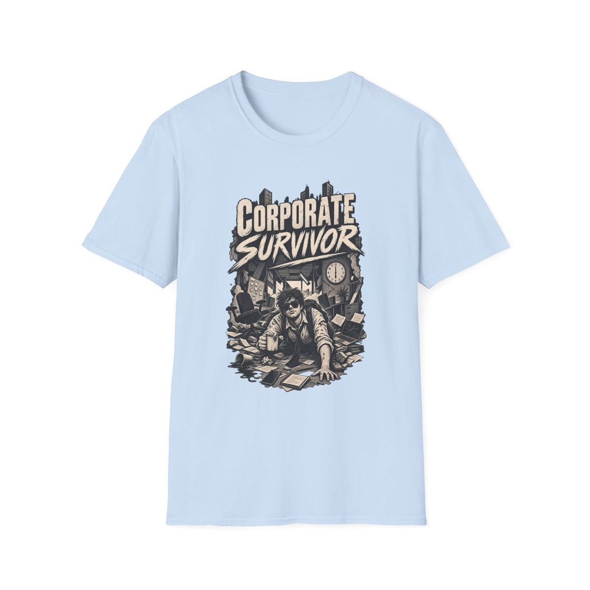 Funny Dark Humor Tshirt — Funny Office Tshirt Dark Humor Graphic Tee Unique Coworker Gift CORPORATE SURVIVOR Shirt