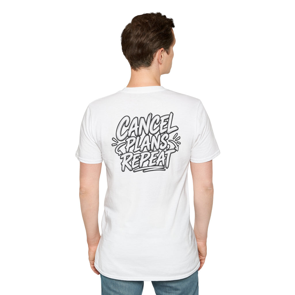 Introvert Shirt Cancel Plans Repeat Funny Dark Humor Sarcastic Graphic Tee Funny Office Tshirt
