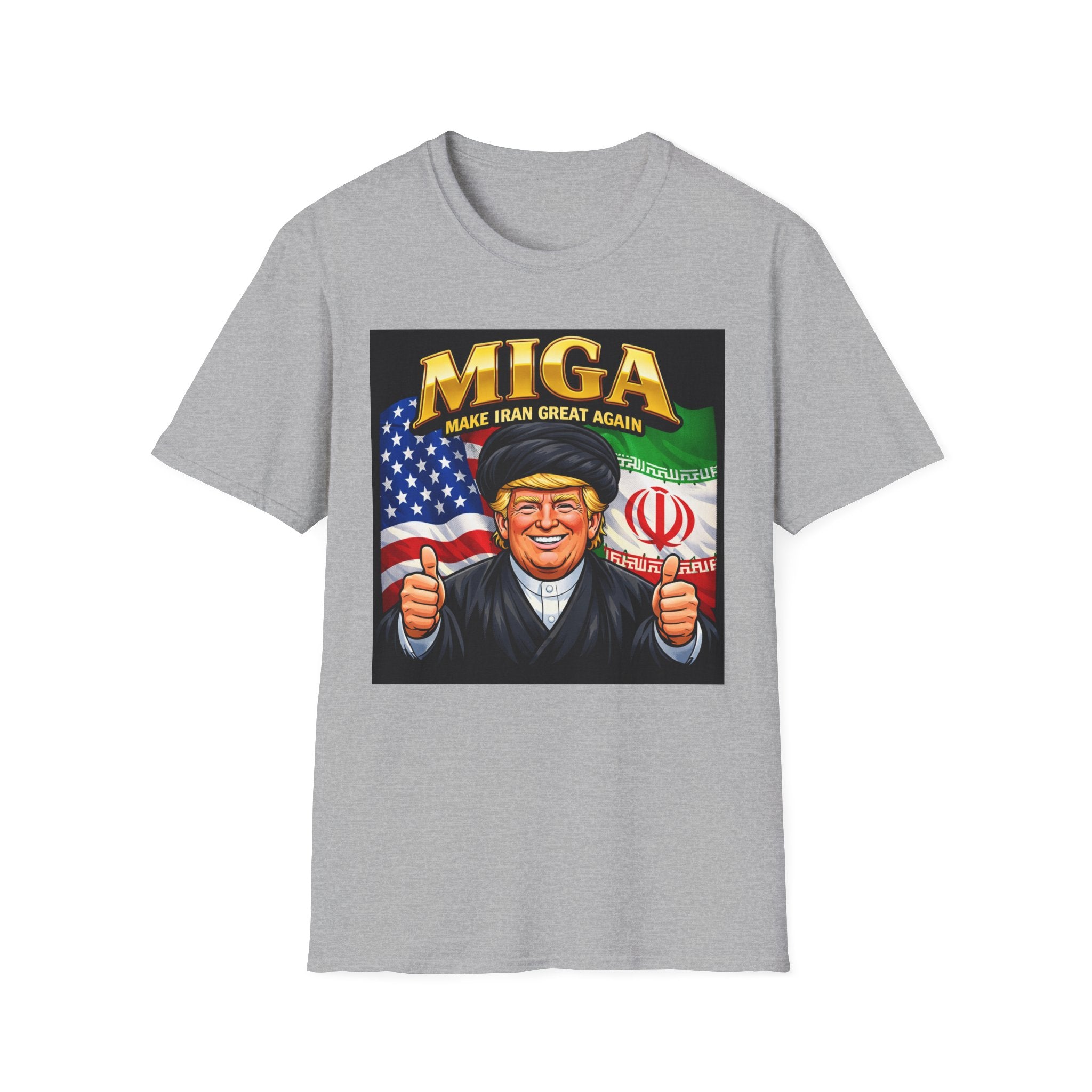 Funny Trump Iranian Flag Shirt Make Iran Great Again MIGA Softstyle T-Shirt Best