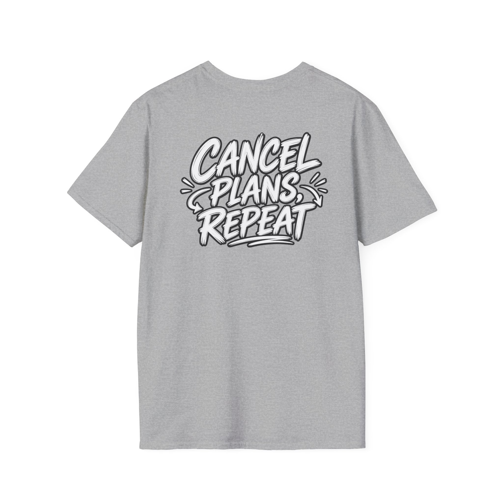 Introvert Shirt Cancel Plans Repeat Funny Dark Humor Sarcastic Graphic Tee Funny Office Tshirt