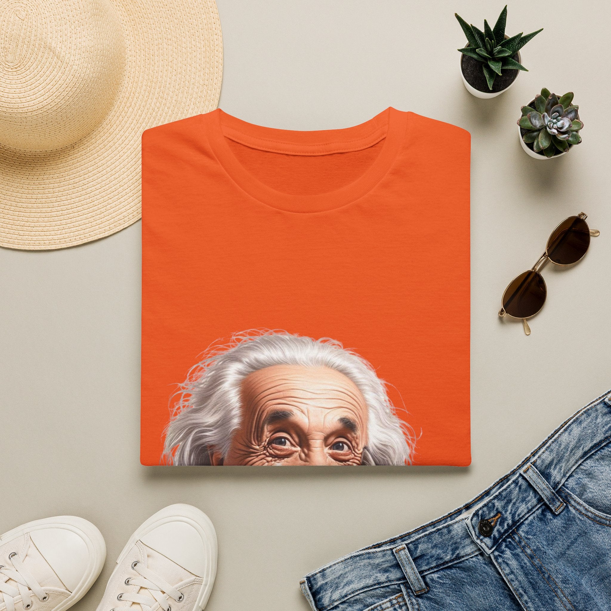 Funny Albert Einstein T-Shirt Unisex Softstyle T-Shirt Cotton Unique Gift German