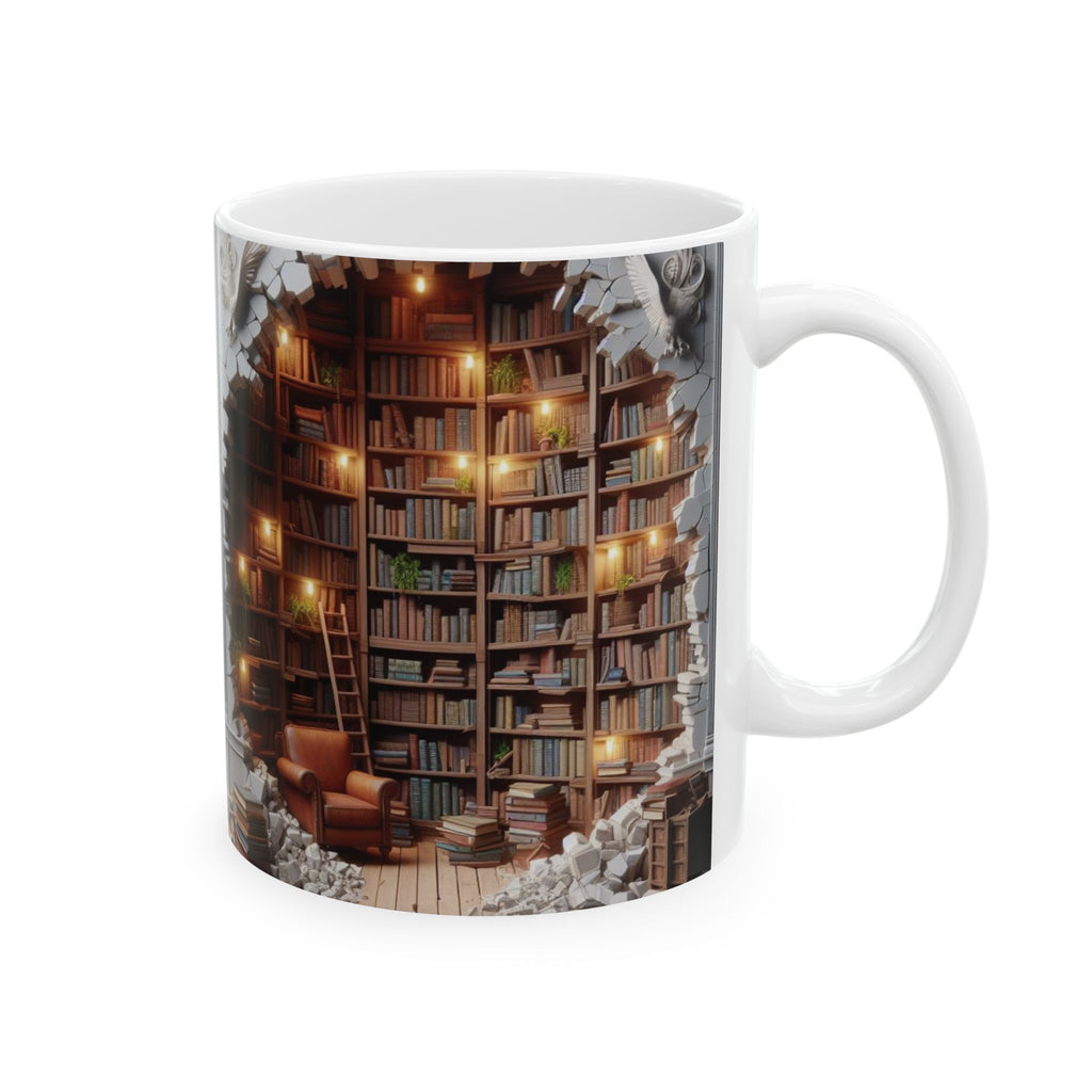 3D Bookshelf Mug-Library Book Shelf Mugs Book Lover Ceramic Mug Shelf Cup Gifts