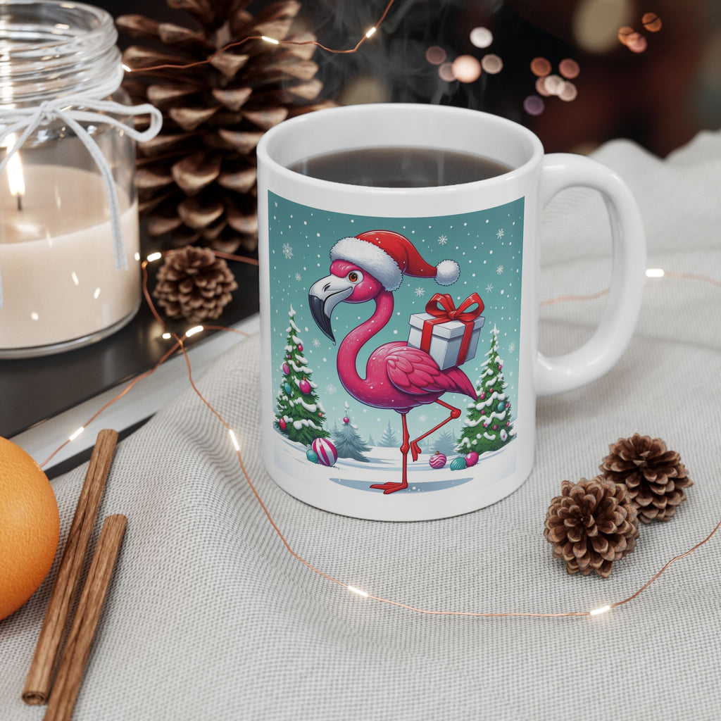 Christmas Mug Pink Flamingo Mug Holiday Unique Coffee Cup Funny Christmas Gift 2026