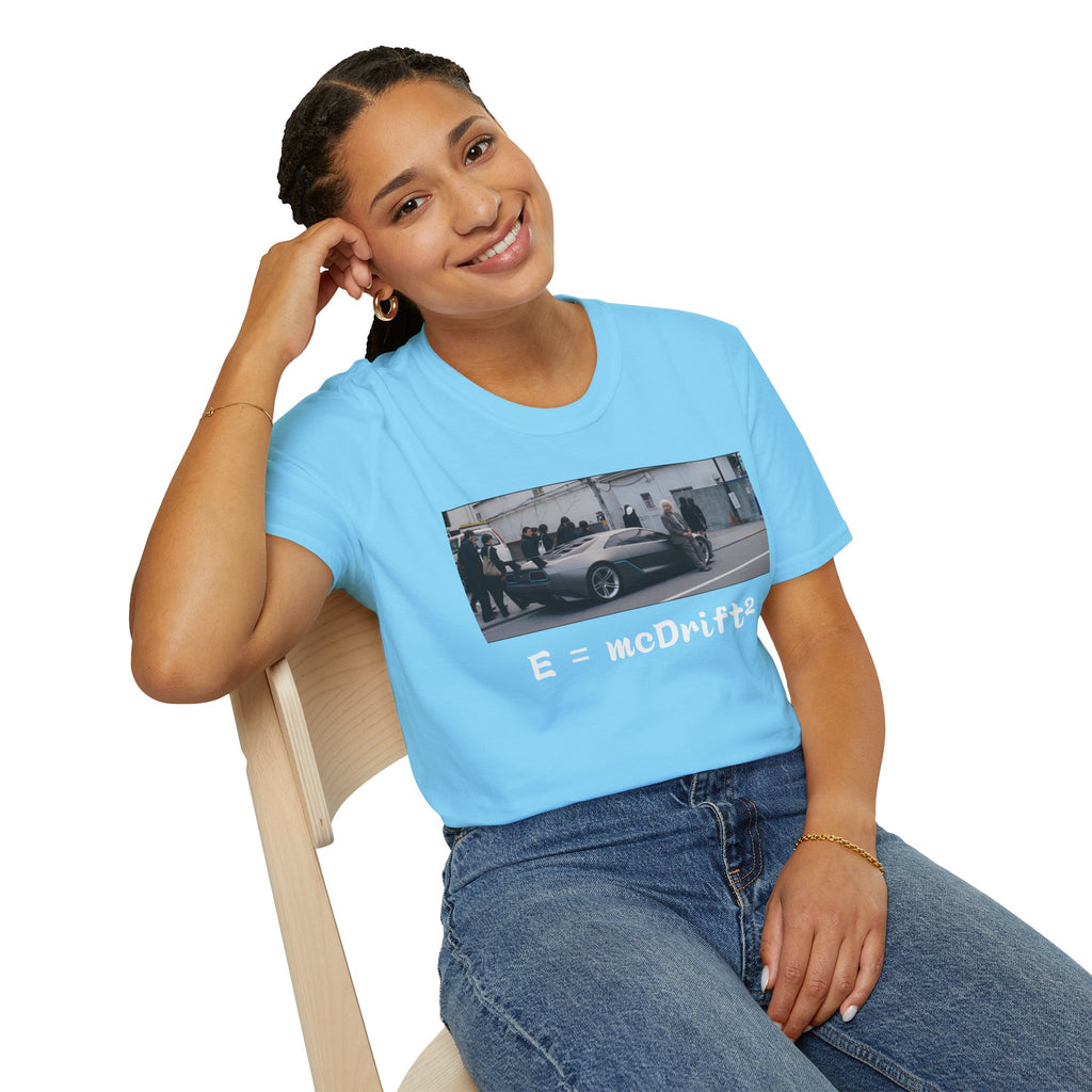 Funny Einstein Drift T-Shirt Speed Racing Car Unisex Softstyle TShirt Gift Men