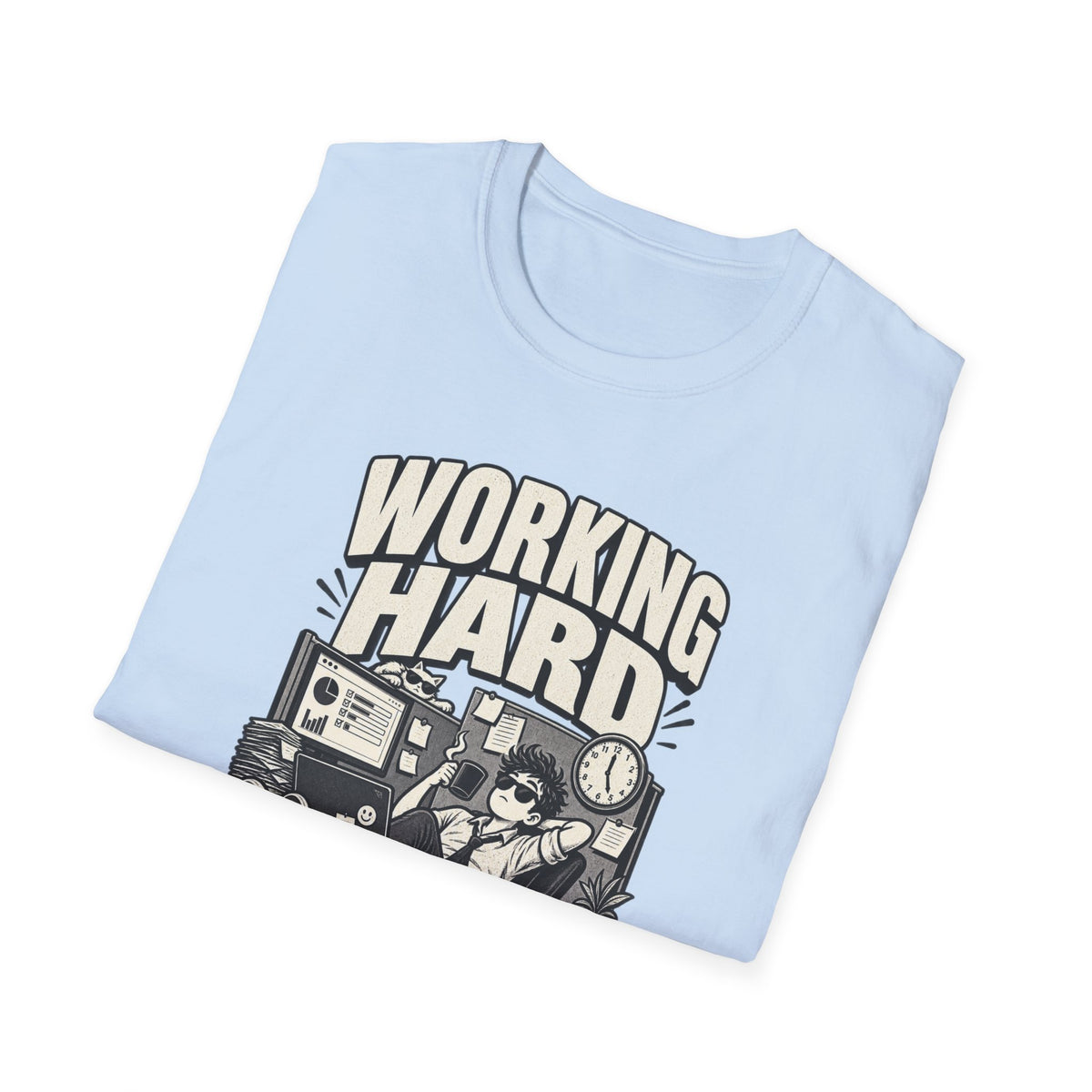 Funny Dark Humor Tshirt — Funny Office Tshirt Dark Humor Graphic Tee Unique Coworker Gift WORKING HARD Shirt