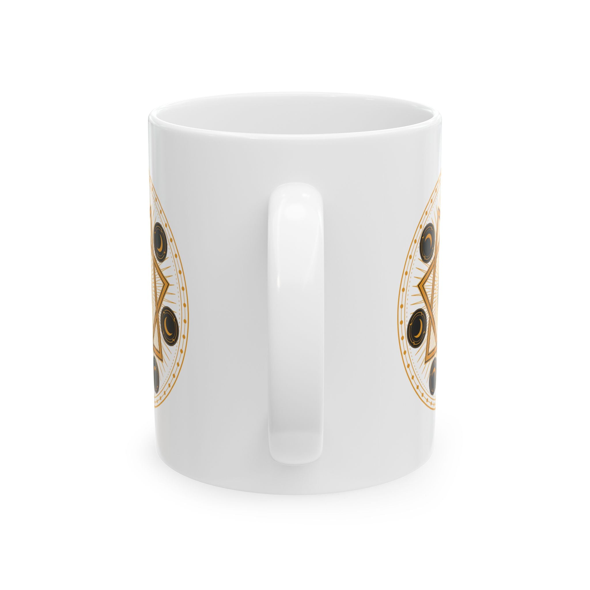 Egyptian Ankh Mug Esoteric Mason Symbol Pentagram Historic Tea Coffee Cup Gift