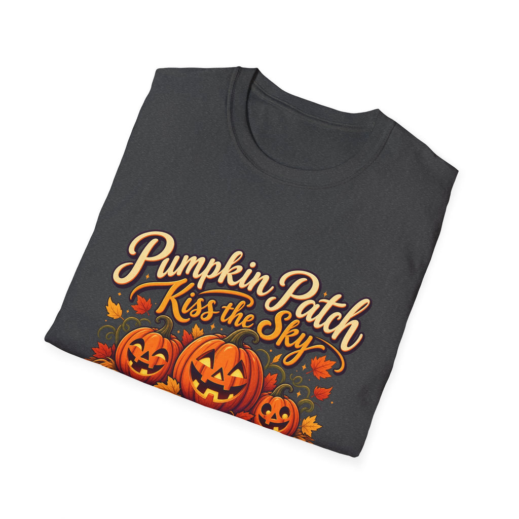 Pumpkin Patch Kiss the Sky Shirt | Cute Fall Jack-O'-Lantern Graphic Tee | Womens Halloween T-Shirt