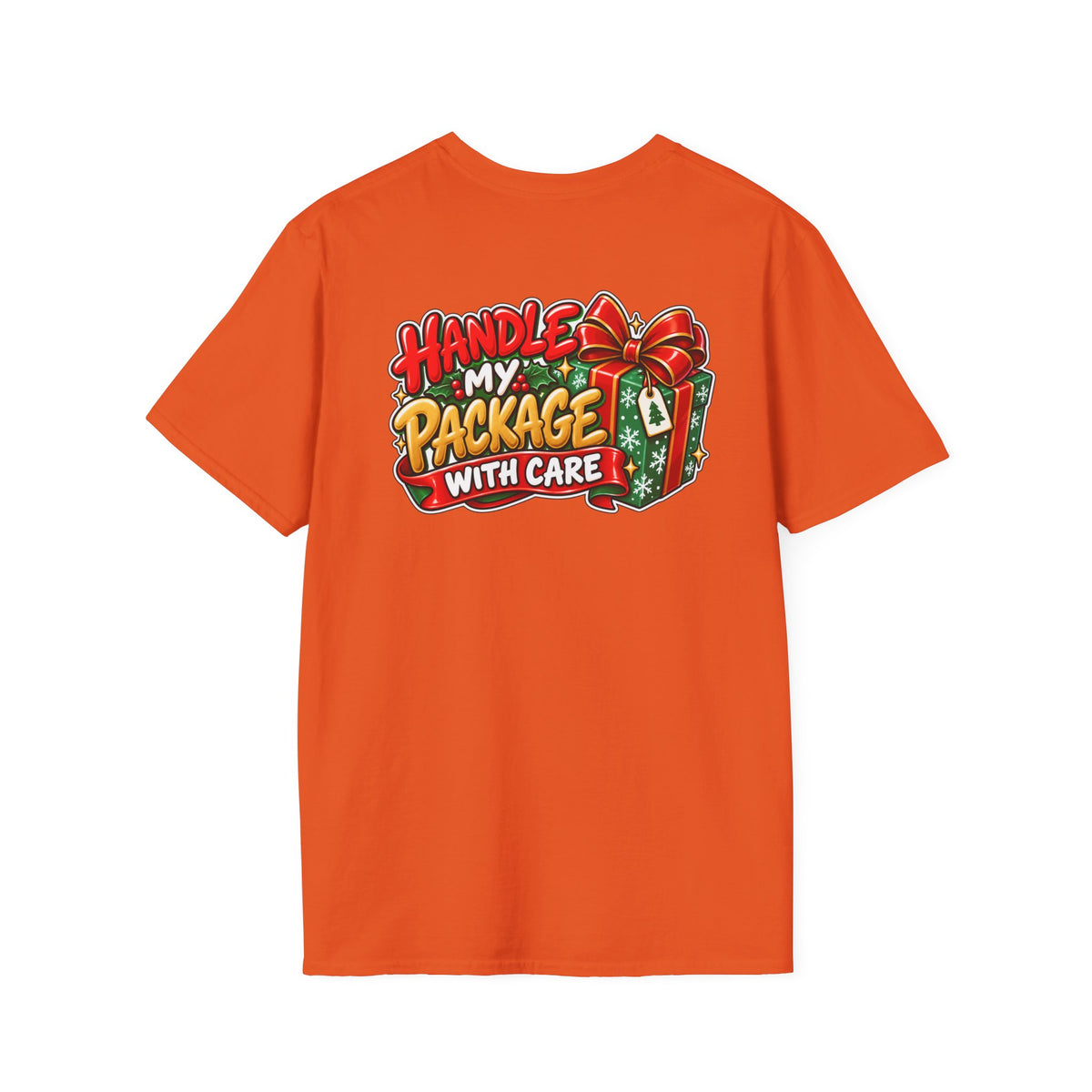 Funny Christmas Pun Tee Cheeky Holiday Shirt Dark Humor Funny Shirt HANDLE MY PACKAGE WITH CARE T-Shirt Unique Gift