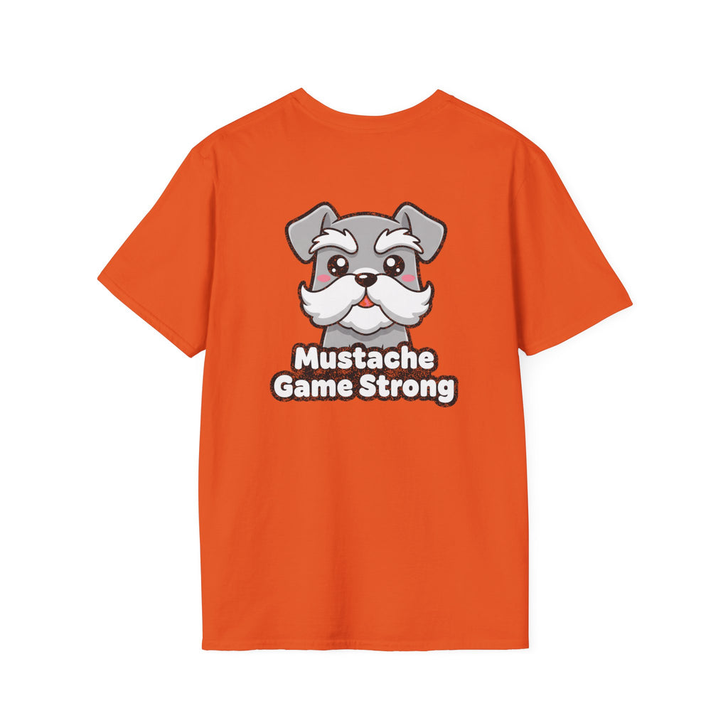 Cute Schnauzer Shirt Mustache Game Strong Funny Dog Lover Unisex Softstyle Tee Gift