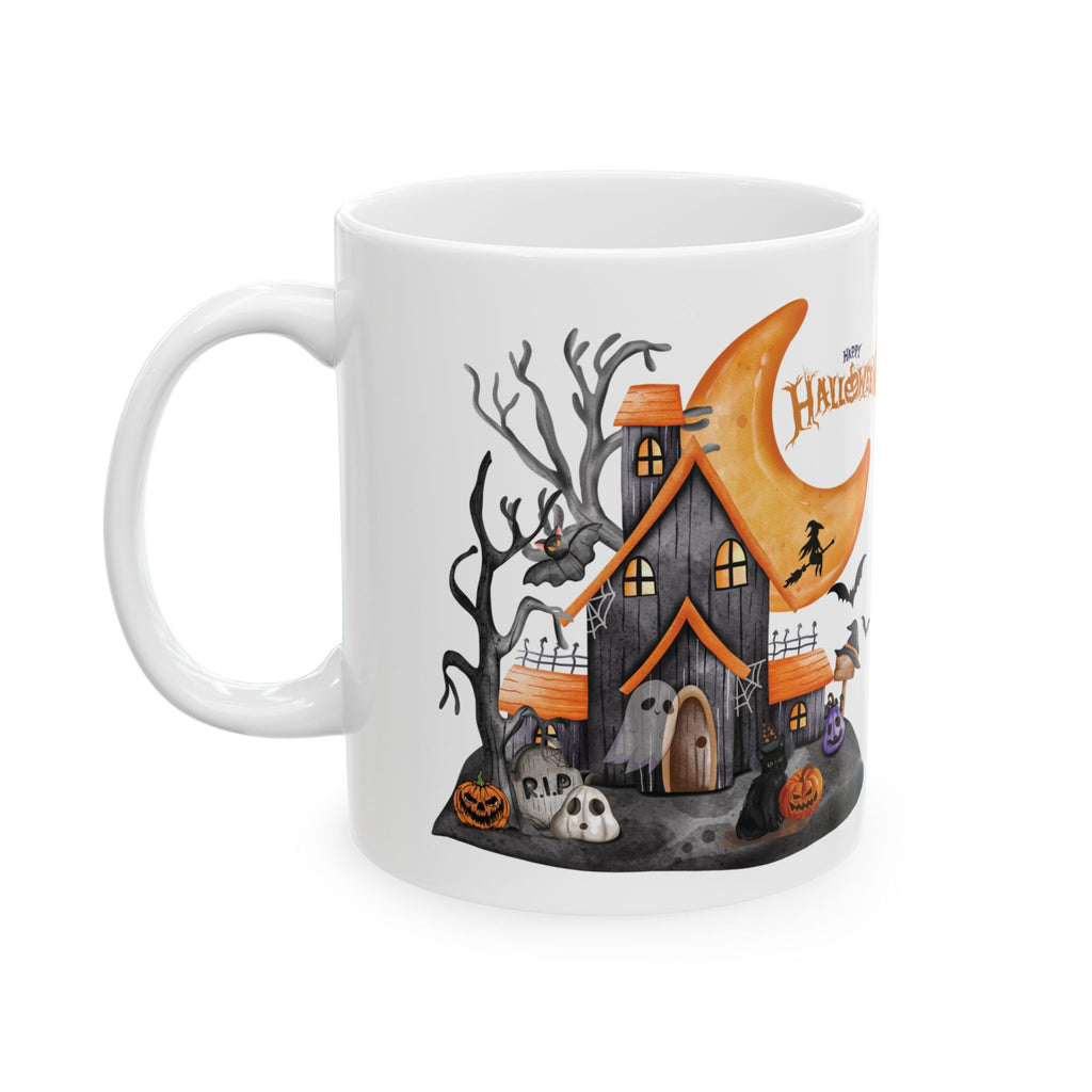 Cute Happy Halloween Funny Coffee Mug Tea Gift For Kids Pumpkin Spooky Boo 11oz