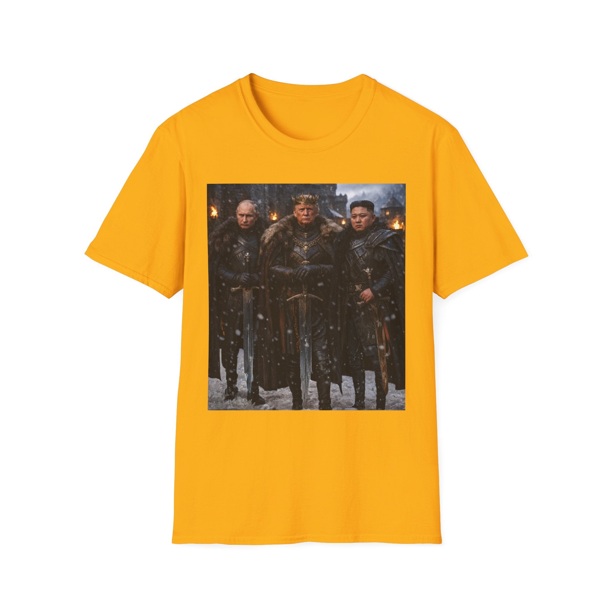 Funny Trump Putin Kim Jong Unique T-Shirt Artwork Throne Unisex Softstyle Tshirt