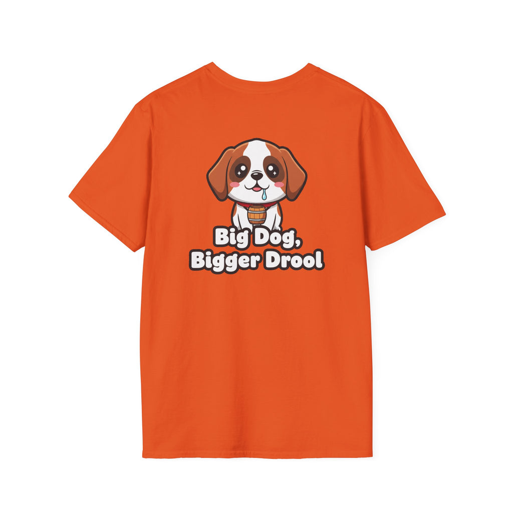 Cute Saint Bernard Shirt Big Dog, Bigger Drool Funny Dog Lover Unisex Softstyle Tee Gift