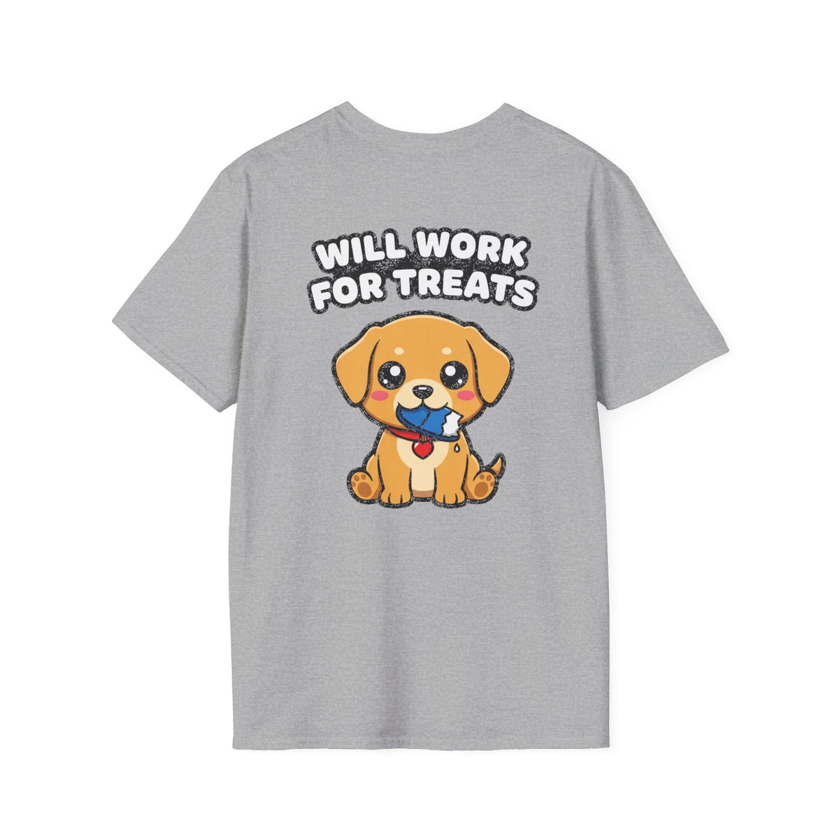 Cute Labrador Shirt Will Work For Treats Funny Dog Lover Unisex Softstyle Tee Gift