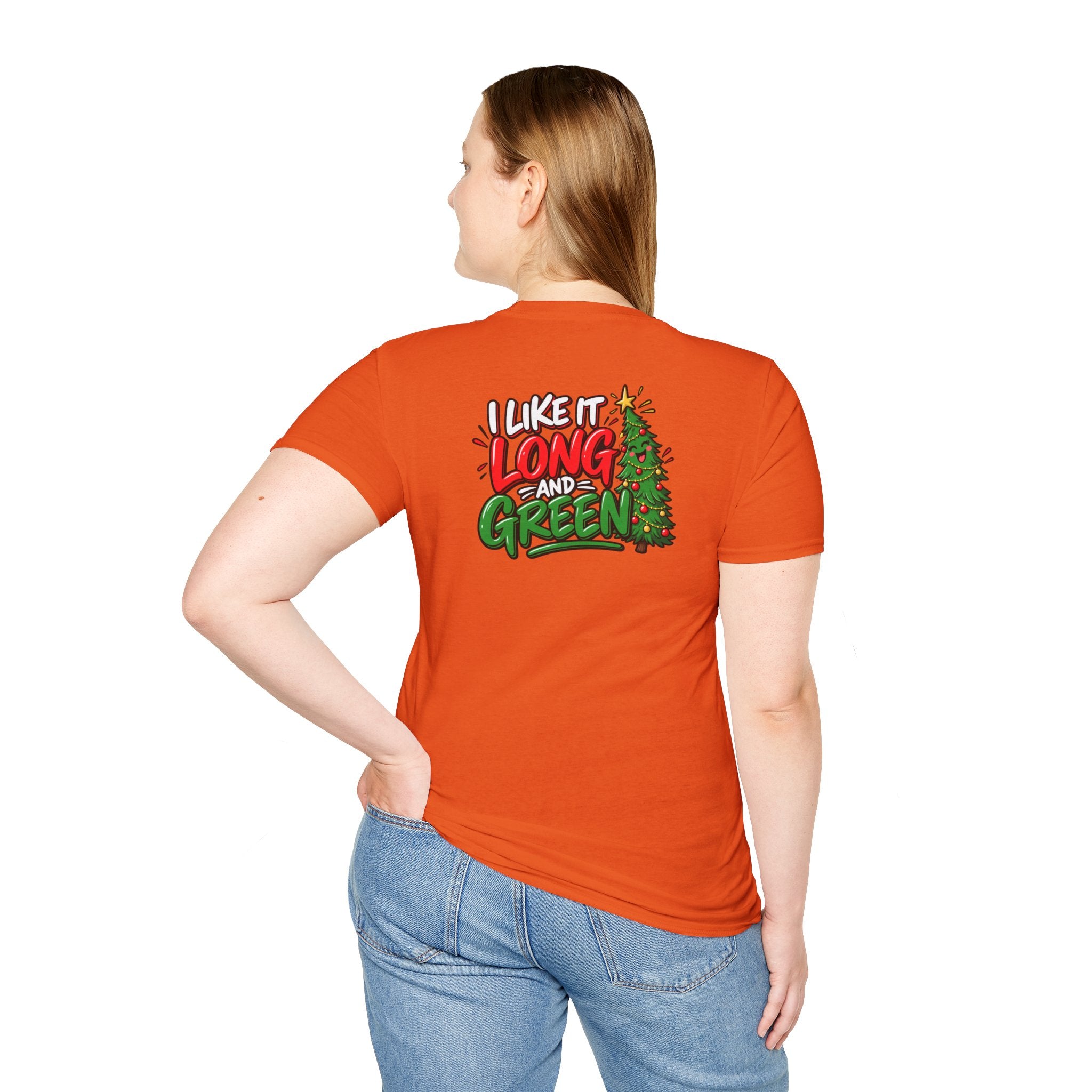I Like It Long And Green cheeky Christmas tree shirt