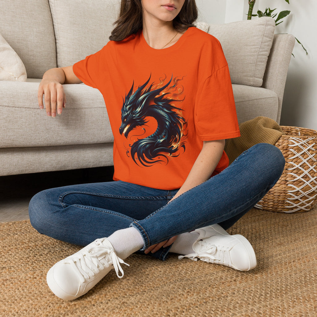 Dragon T-shirt Mens Graphic Tee Clothing Apparel Chinese Symbol Unisex Softstyle