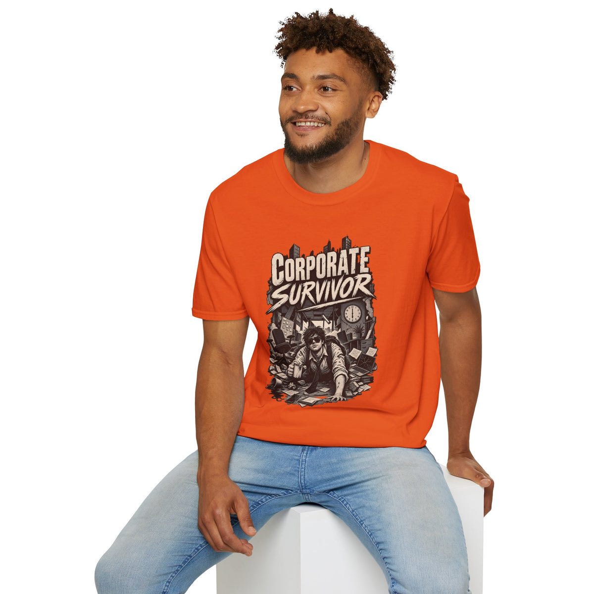 Funny Dark Humor Tshirt — Funny Office Tshirt Dark Humor Graphic Tee Unique Coworker Gift CORPORATE SURVIVOR Shirt