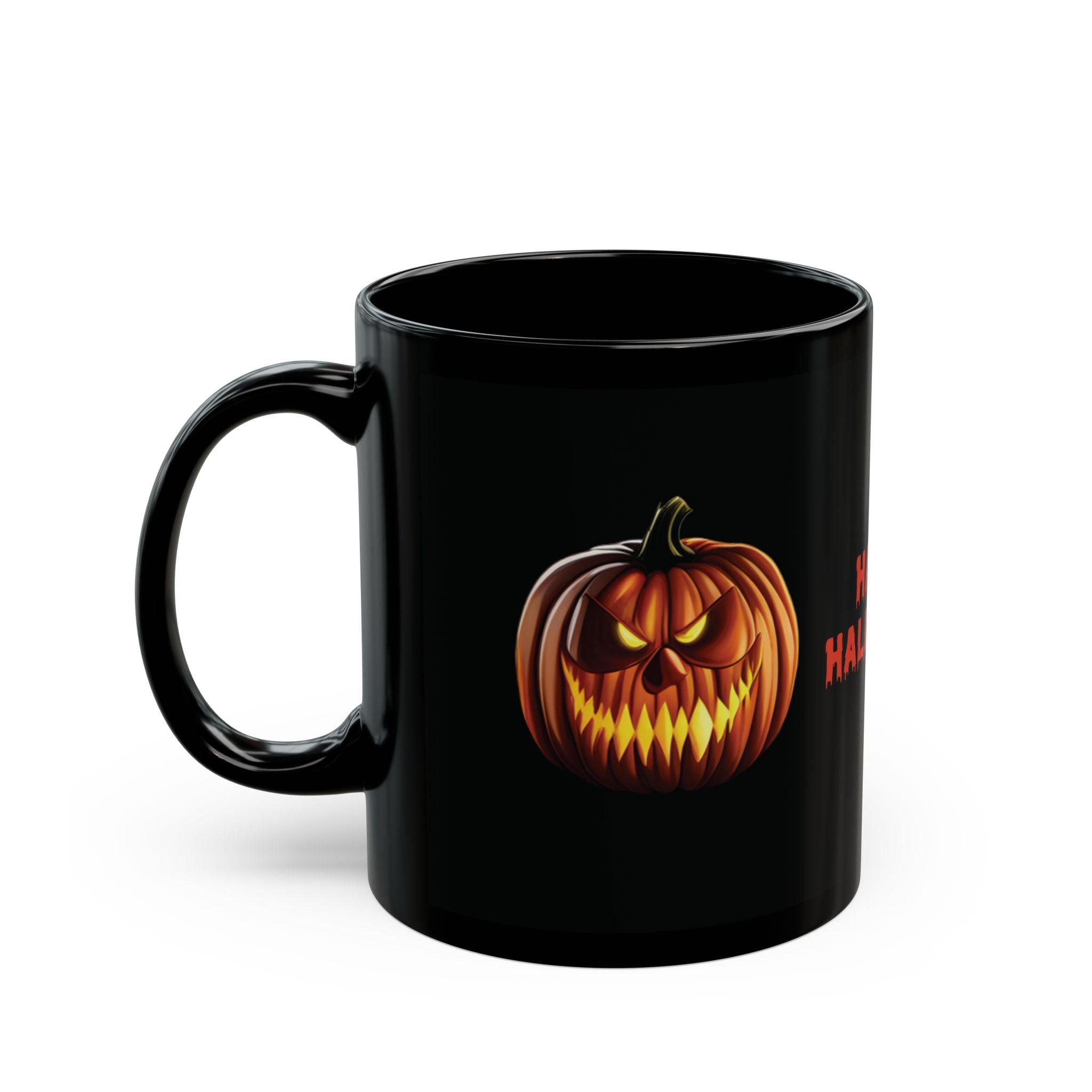 Happy Halloween Angry Pumpkin Spooky Black Coffee Tea Mug Best Gift New 11oz