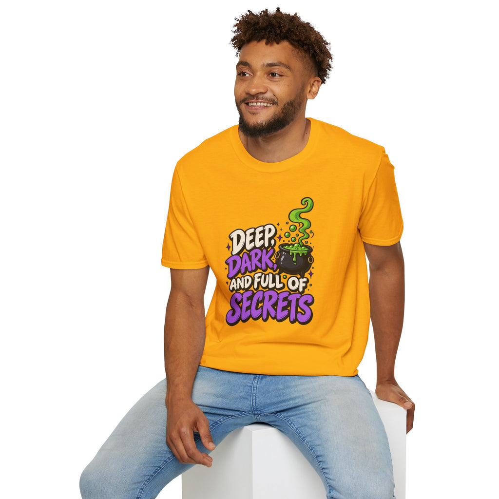 Funny Halloween Shirt DEEP DARK AND FULL OF SECRETS Novelty Tee Graphic T-Shirt