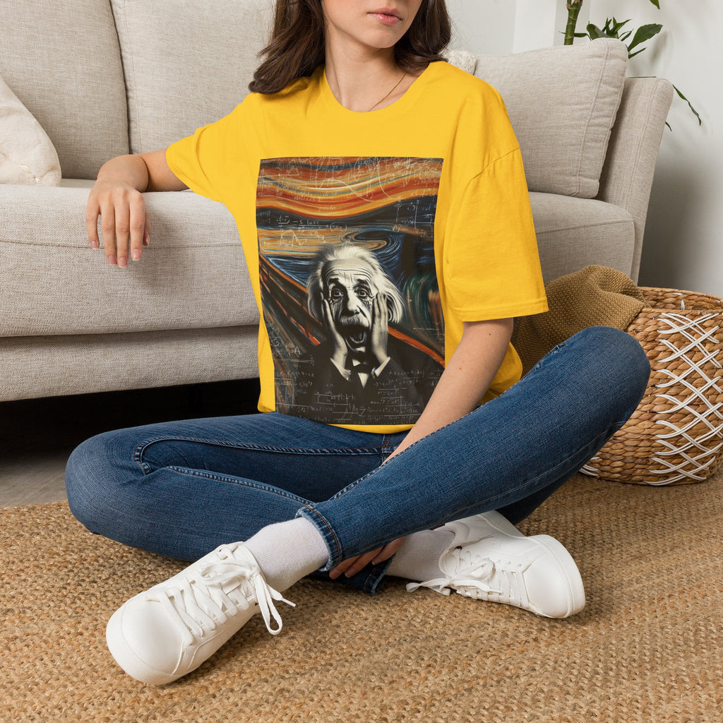 Funny Einstein Unisex Softstyle T-Shirt Edvard Munch Scream Cotton Gift Men Lady