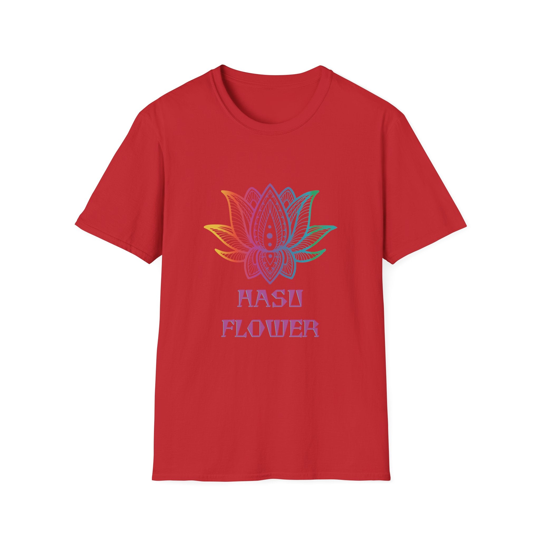 Hasu Japanese Art Shirt Unisex Softstyle Lotus Flower T-shirt Japan Flower Gift