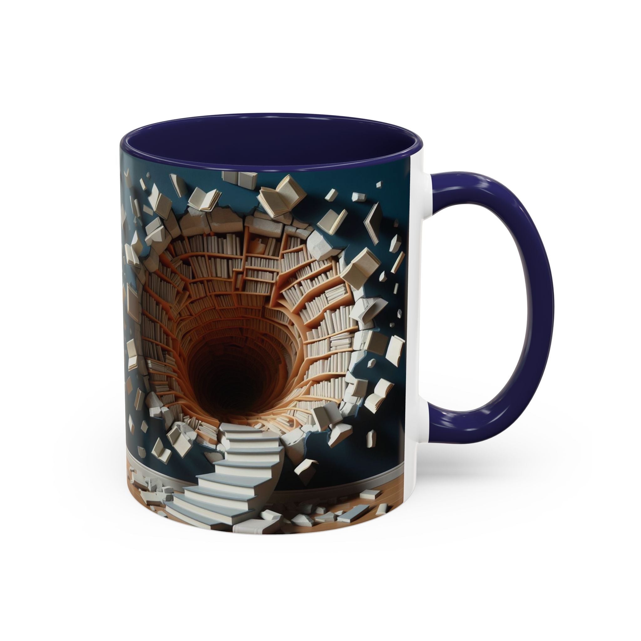3D Bookshelf Mug-Library Book Mugs Office Ceramic Tea Cup Gift Accent Coffee Mug 2026