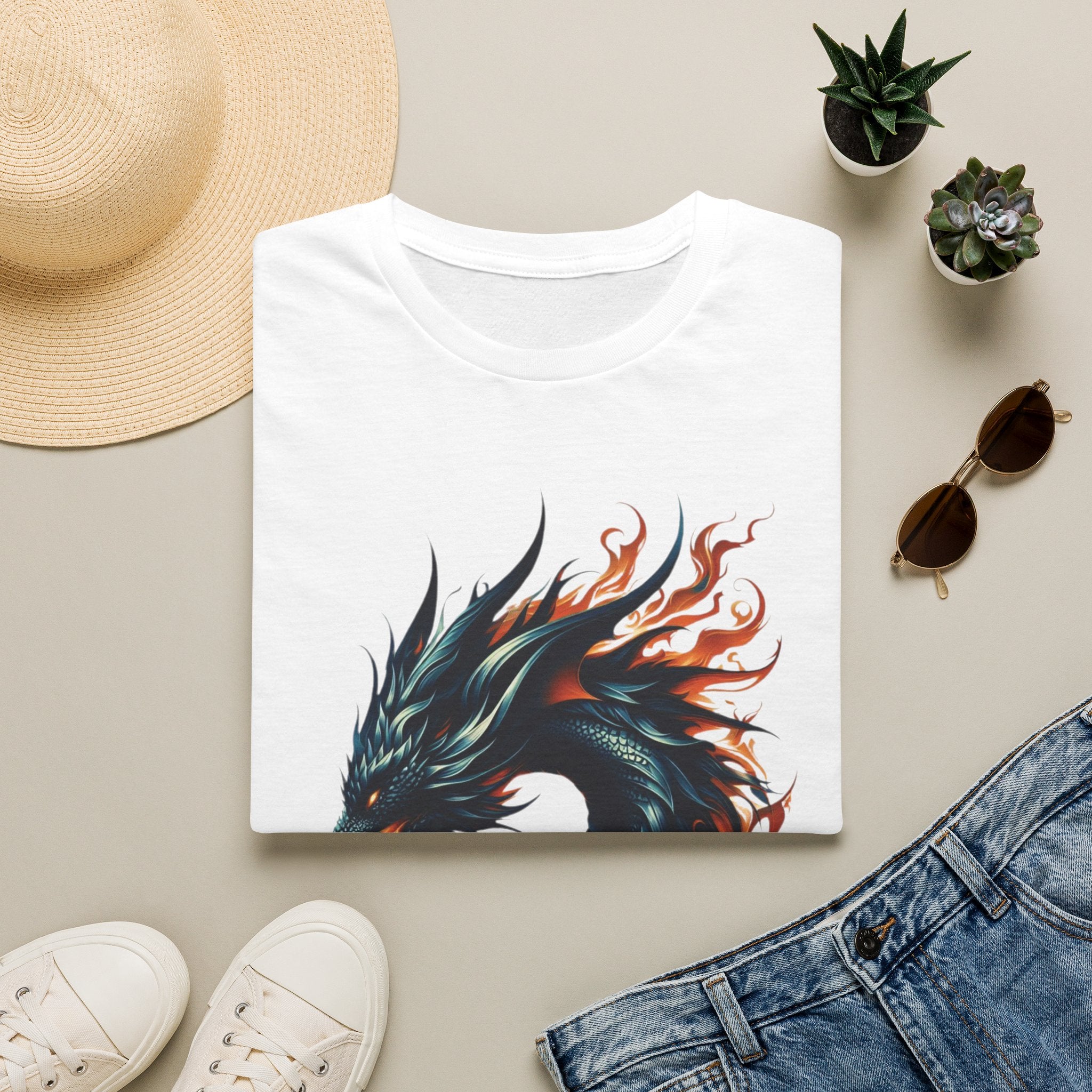 Dragon T-shirt Mens Graphic Tee Clothing Apparel Chinese Symbol Unisex Softstyle