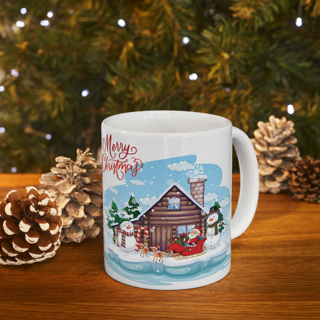 Christmas Mug Funny Santa Claus Mug Unique Cute Snowman Coffee Cup Tea Gift Kids 11oz