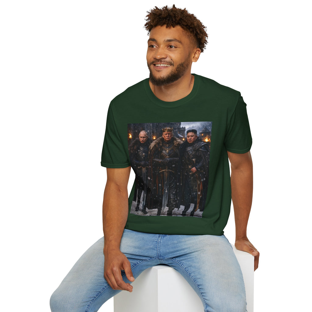 Funny Trump Putin Kim Jong Unique T-Shirt Artwork Throne Unisex Softstyle Tshirt