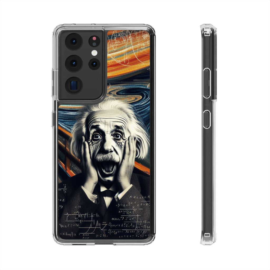 Funny Einstein Clear Phone Cases Edvard Munch Scream Unique iPhone Samsung Cases