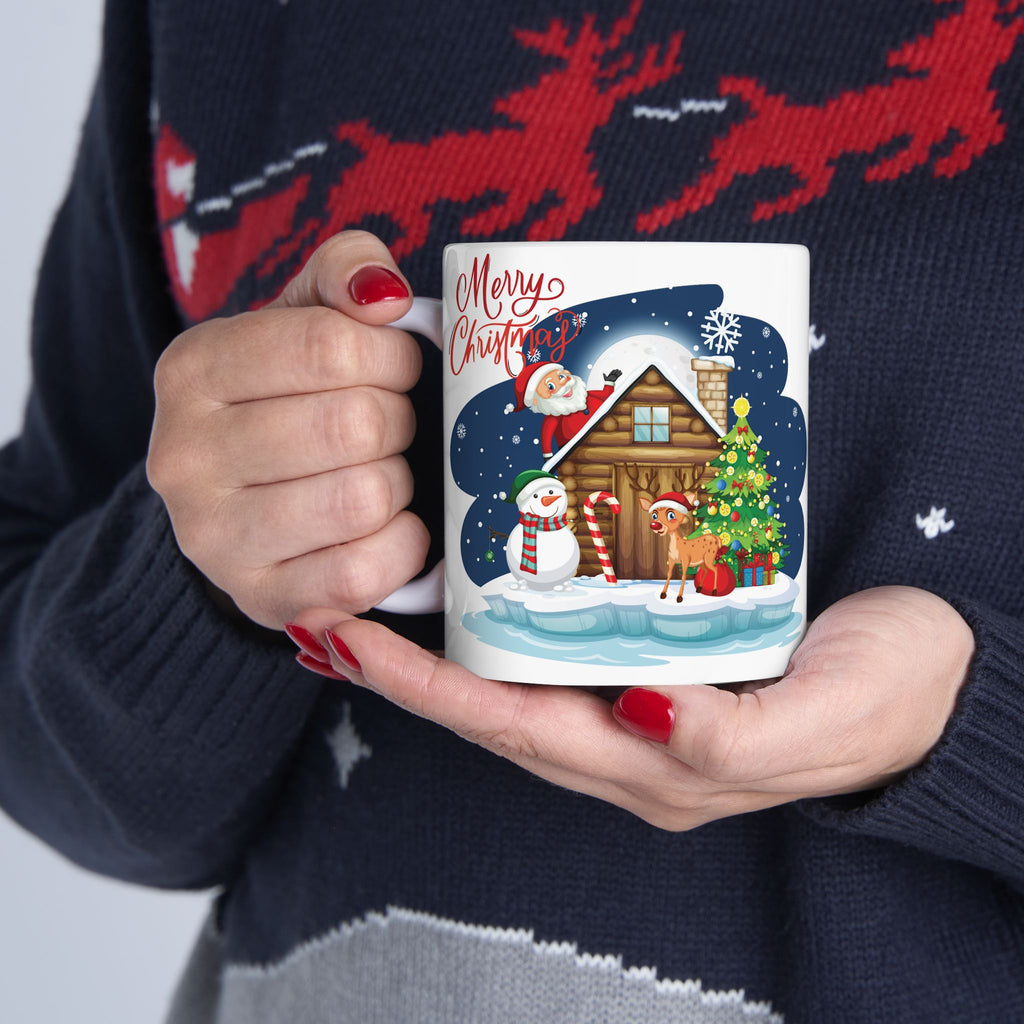 Christmas Mug Funny Santa Claus Mug Unique Cute Coffee Cup Deer Snowman Gift Kid 11oz