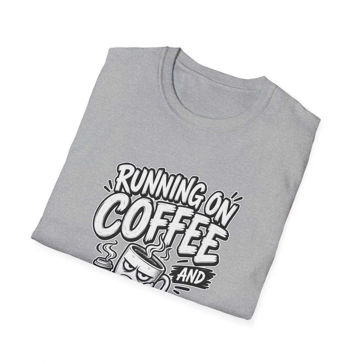Funny Dark Humor Tshirt — Funny Office Tshirt Dark Humor Graphic Tee Unique Coworker Gift  RUNNING ON COFFEE AND PASSIVE AGGRESSION Shirt