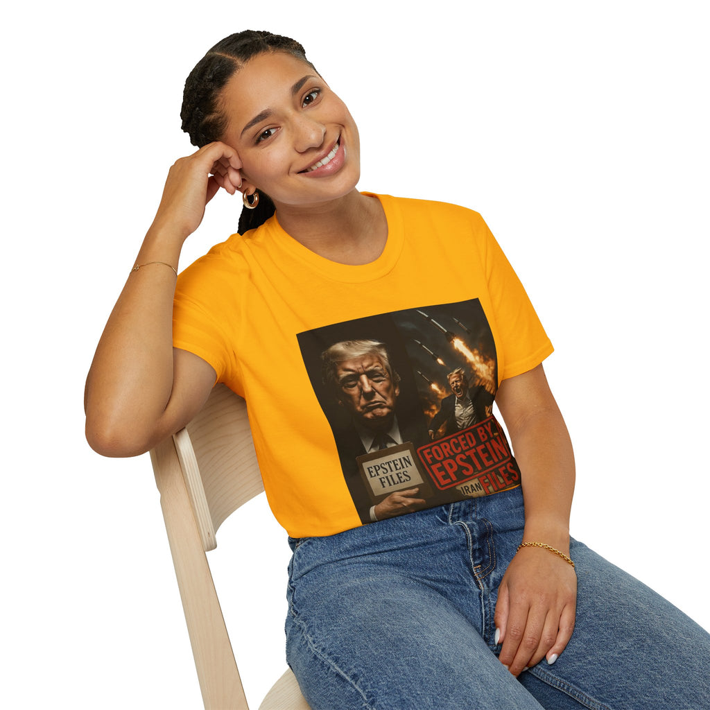 Funny Trump-Epstein T-Shirt Conspiracy Theory Unique Unisex Softstyle Tshirt