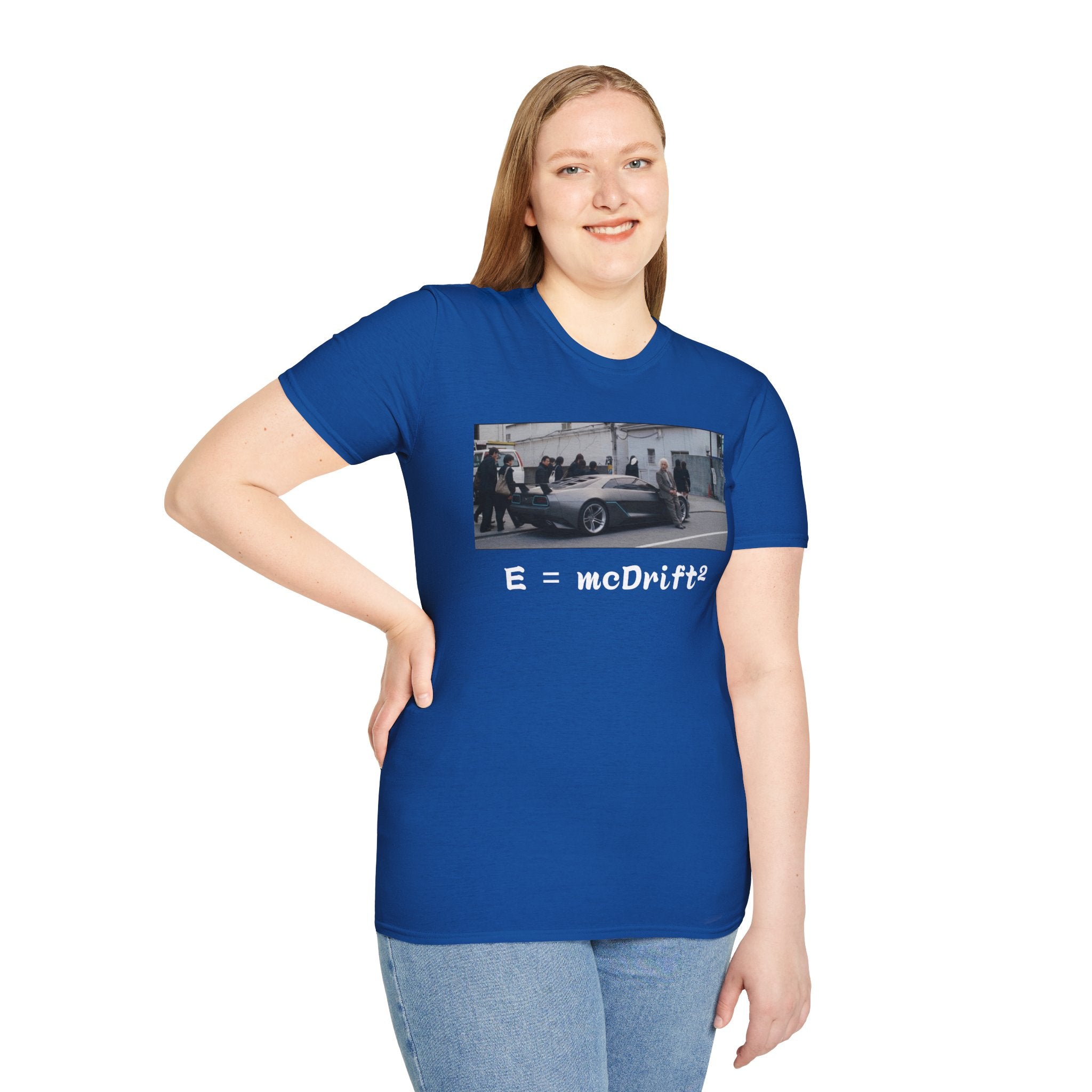 Funny Einstein Drift T-Shirt Speed Racing Car Unisex Softstyle TShirt Gift Men