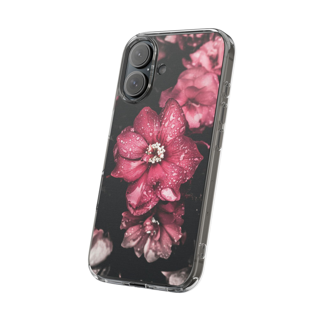 Pink Flowers Clear Cases iPhone Case Samsung Phone Case Unique Gift Cute Phone Cover Unique iPhone 17 Pro Max Phone Case